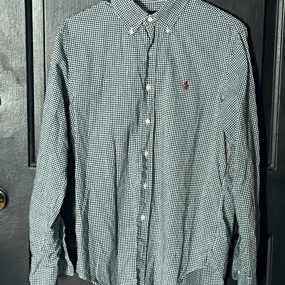 Polo by Ralph Lauren Men’s green Gingham Button-Down Shirtn